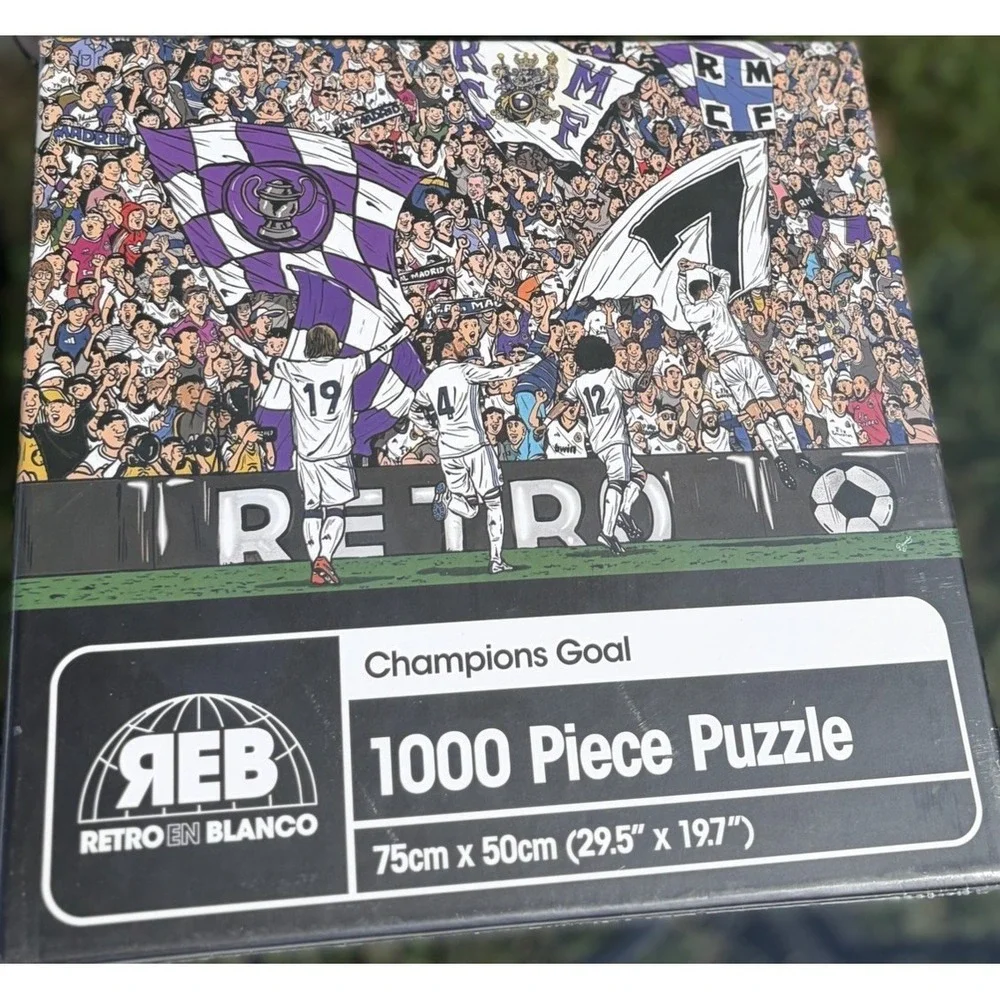Champions Goal 1000 Piece Puzzle Real Madrid Fans REB Retro En Blanco Sealed